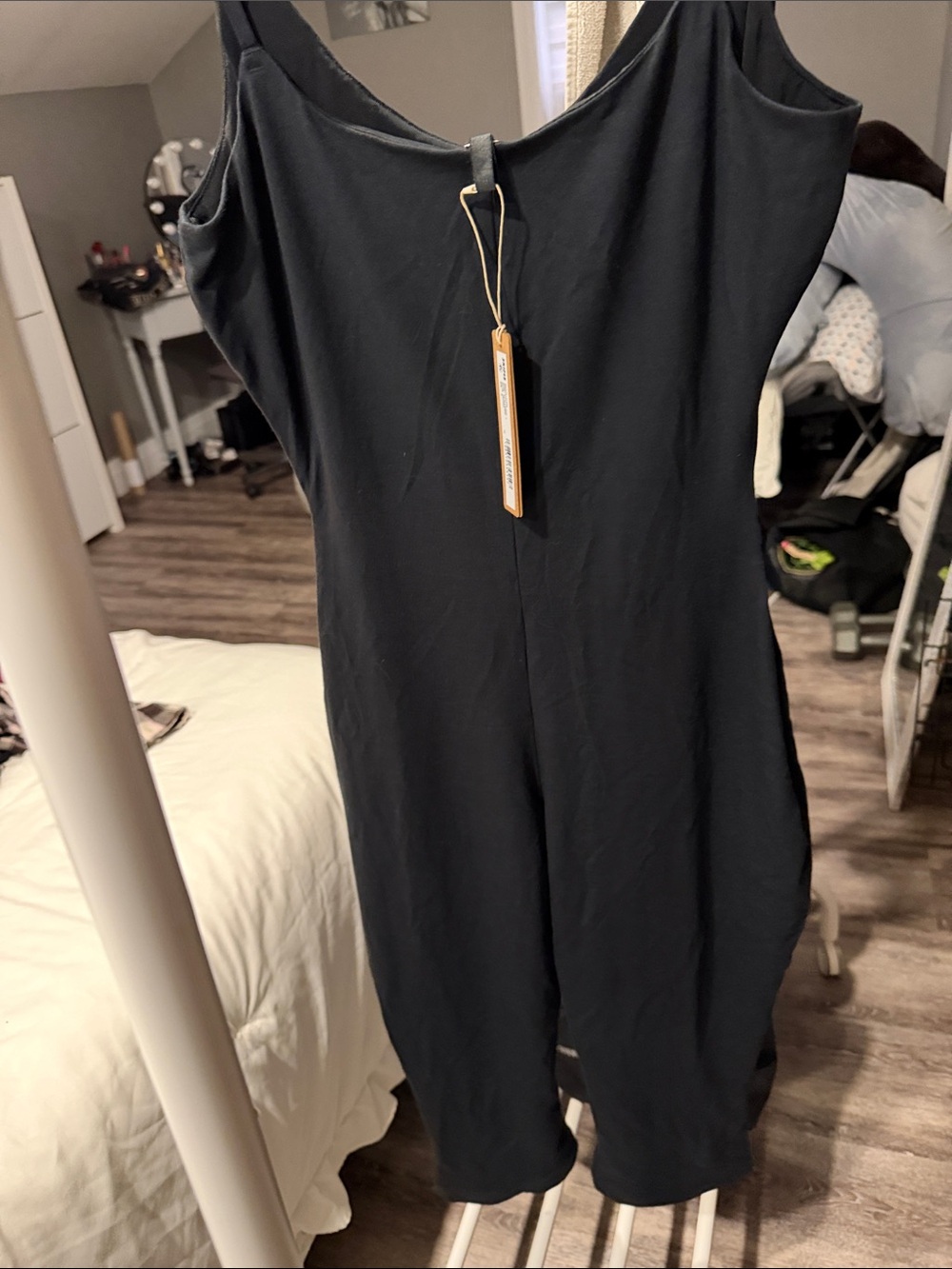 SKIMS Black Sleeveless Scoop Neck Jumpsuit